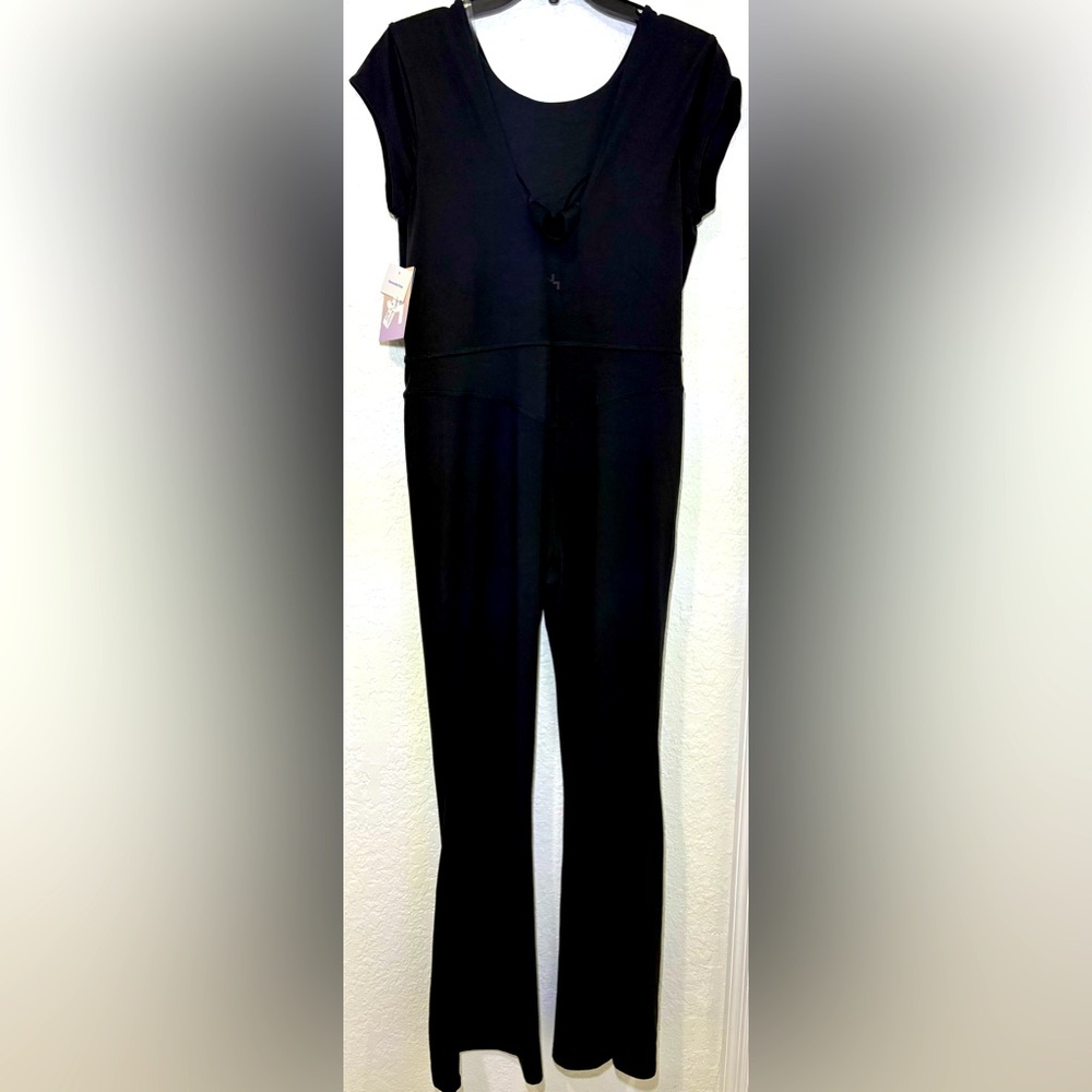 JoyLab Black Short Sleeve Jumpsuit